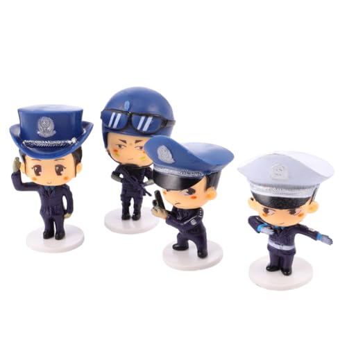 ROMISBABA 4 Stück Teiliges Polizei Figurenset Cake Ornament Tortendeko Party Supplies für Jungen Mädchen Geburtstag Dekoration Cartoon Miniatur Skulpturen für Kuchen Desktop Raum Auto ROMISBABA 4 Stück Teiliges Polizei Figurenset Cake Ornament Tortendeko Party Supplies für Jungen Mädchen Geburtstag Dekoration Cartoon Miniatur Skulpturen für Kuchen Desktop Raum Auto von ROMISBABA