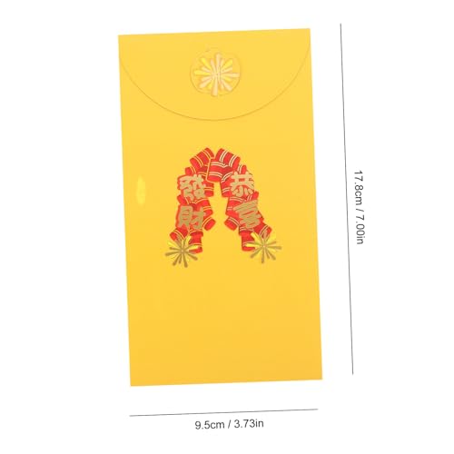 ROMISBABA 4 Stück Teiliges Rote Umschläge Jahr Des Drachen Chinesisches Neujahr Dekoration Traditionelle Geldumschläge mit Glückwünschen für Familie und Freunde von ROMISBABA