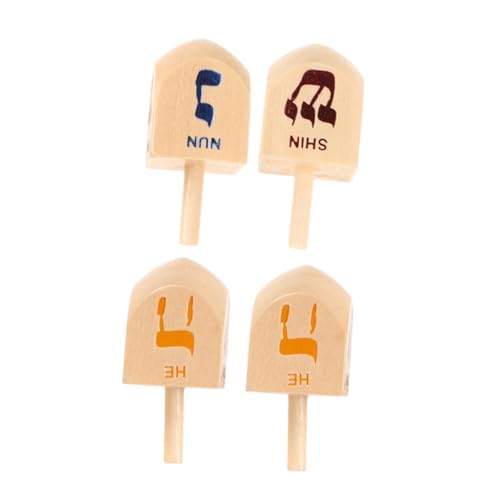 ROMISBABA 4 Stücke Teiliges Hanukkah Dreidel Spielset aus Sicherem Holz mit Farbigen Hebräischen Buchstaben Ergonomisch Langlebig Kindgerecht als und Festtagsspielzeug ROMISBABA 4 Stücke Teiliges Hanukkah Dreidel Spielset aus Sicherem Holz mit Farbigen Hebräischen Buchstaben Ergonomisch Langlebig Kindgerecht als und Festtagsspielzeug von ROMISBABA