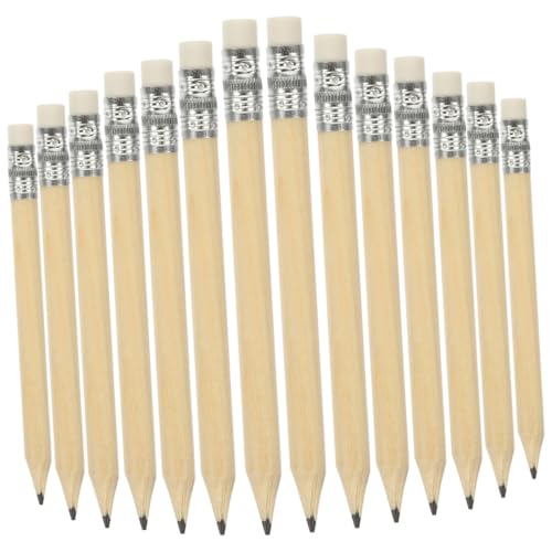 ROMISBABA 40Stücke Mini Golfstifte Holzfarbe Kürze Zeichnungsstifte mit Radiergummi für Schreiben Skizzieren und Zeichnen für Büro und Schule von ROMISBABA