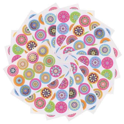 ROMISBABA 40blätter Runde Selbstklebende Etiketten Mandala Versiegelungsaufkleber Für Umschläge Und Geschenkboxen Dekorative Sticker Für Scrapbooks Und Tagebücher ROMISBABA 40blätter Runde Selbstklebende Etiketten Mandala Versiegelungsaufkleber Für Umschläge Und Geschenkboxen Dekorative Sticker Für Scrapbooks Und Tagebücher von ROMISBABA