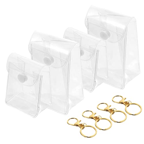 ROMISBABA 4Stücke Transparente Figurenhalter Aufbewahrungstaschen mit Schlüsselanhänger für Schmuck Modelle und Kosmetik Staubschutz ROMISBABA 4Stücke Transparente Figurenhalter Aufbewahrungstaschen mit Schlüsselanhänger für Schmuck Modelle und Kosmetik Staubschutz von ROMISBABA