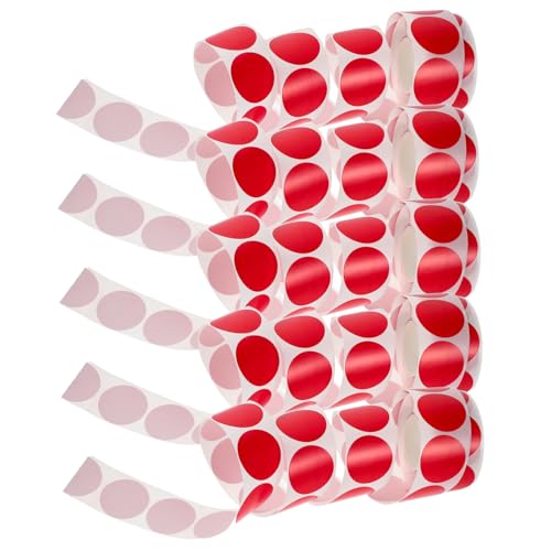 ROMISBABA 5 Rollen Selbstklebende Runde Aufkleber Blanko Klebeetiketten für DIY Beschriftung Farbkodierung und Büroorganisation Starke Haftung Praktische Rollenverpackung für Einfache ROMISBABA 5 Rollen Selbstklebende Runde Aufkleber Blanko Klebeetiketten für DIY Beschriftung Farbkodierung und Büroorganisation Starke Haftung Praktische Rollenverpackung für Einfache von ROMISBABA
