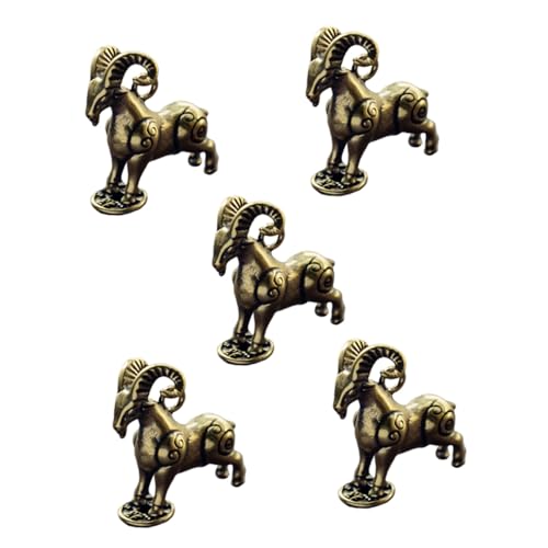 ROMISBABA 5 Stück Teiliges Kupfer Ziegen Ornament Messing Handwerk Geburtstagsgeschenk Wohnkultur Desktop Dekoration für Wohnzimmer Büro ROMISBABA 5 Stück Teiliges Kupfer Ziegen Ornament Messing Handwerk Geburtstagsgeschenk Wohnkultur Desktop Dekoration für Wohnzimmer Büro von ROMISBABA