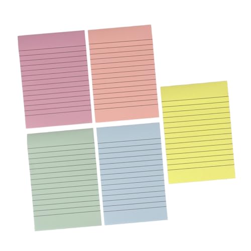 ROMISBABA 5 Stück Teiliges Memo Pad Selbstklebende Bunte Liniierte Haftnotizen für Büro Schule Zuhause Wiederverwendbare Notizzettel für Listen und Erinnerungen ROMISBABA 5 Stück Teiliges Memo Pad Selbstklebende Bunte Liniierte Haftnotizen für Büro Schule Zuhause Wiederverwendbare Notizzettel für Listen und Erinnerungen von ROMISBABA