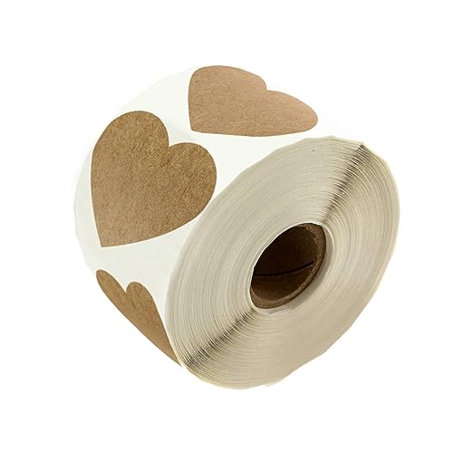 ROMISBABA 500 Stück Herzförmige Kraftpapier Aufkleber Blanko Geschenkaufkleber Party Dekoration Selbstklebend Für Hochzeit Geburtstagsfeier Basteln Notizbücher ROMISBABA 500 Stück Herzförmige Kraftpapier Aufkleber Blanko Geschenkaufkleber Party Dekoration Selbstklebend Für Hochzeit Geburtstagsfeier Basteln Notizbücher von ROMISBABA