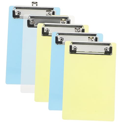 ROMISBABA 5Packung Mini Klemmbretter Transparente Clipboard aus Buntem für Notizen Tickets und Einkaufslisten Lehrer ROMISBABA 5Packung Mini Klemmbretter Transparente Clipboard aus Buntem für Notizen Tickets und Einkaufslisten Lehrer von ROMISBABA