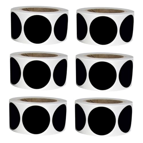 ROMISBABA 6 Rollen Schwarze Runde Selbstklebende PVC Aufkleber Je Wasserfest Handbeschriftbar Klebepunkte Etiketten für Ordnung Beschriftung von Behältern Gläsern Lagerorganisation ROMISBABA 6 Rollen Schwarze Runde Selbstklebende PVC Aufkleber Je Wasserfest Handbeschriftbar Klebepunkte Etiketten für Ordnung Beschriftung von Behältern Gläsern Lagerorganisation von ROMISBABA
