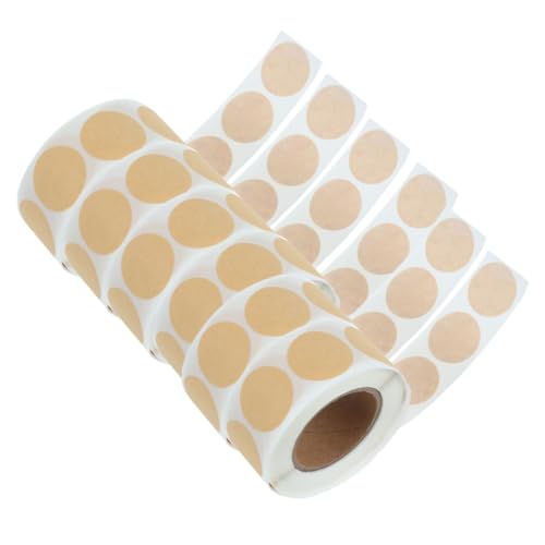 ROMISBABA 6 Rollen Selbstklebende Runde Kraftpapier Aufkleber pro Beschreibbare Verpackungs und Packetiketten für DIY Geschenkverpackung Scrapbooking und Versand Leicht Ablösbar Starke ROMISBABA 6 Rollen Selbstklebende Runde Kraftpapier Aufkleber pro Beschreibbare Verpackungs und Packetiketten für DIY Geschenkverpackung Scrapbooking und Versand Leicht Ablösbar Starke von ROMISBABA