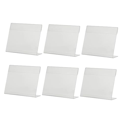 ROMISBABA 6 Stück Acryl Preisschilder Halter Querformat Transparenter Label Rack für Supermarkt Preisaufsteller und Wasserresistenter Tischaufsteller für Einzelhandel ROMISBABA 6 Stück Acryl Preisschilder Halter Querformat Transparenter Label Rack für Supermarkt Preisaufsteller und Wasserresistenter Tischaufsteller für Einzelhandel von ROMISBABA