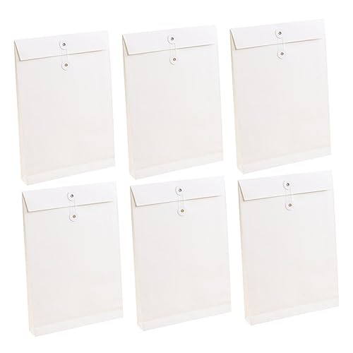 ROMISBABA 6 Stück Dokumenten-Tragetasche Etikett Etuis zur Aufbewahrung von Dokumenten Schulmappen storage boxes aufbwahrungs-box briefumschläge Organisator aus Papier Papiermappe Weiß ROMISBABA 6 Stück Dokumenten-Tragetasche Etikett Etuis zur Aufbewahrung von Dokumenten Schulmappen storage boxes aufbwahrungs-box briefumschläge Organisator aus Papier Papiermappe Weiß von ROMISBABA