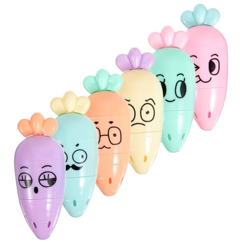 ROMISBABA 6 Stück Karotten textmarker Farbenfrohe Portable Schul highlighter Stifte für Notizen Tagebuch Scrapbooking Wasserbasierte Tinte Lustige Marker für Schüler und Künstlerbedarf ROMISBABA 6 Stück Karotten textmarker Farbenfrohe Portable Schul highlighter Stifte für Notizen Tagebuch Scrapbooking Wasserbasierte Tinte Lustige Marker für Schüler und Künstlerbedarf von ROMISBABA