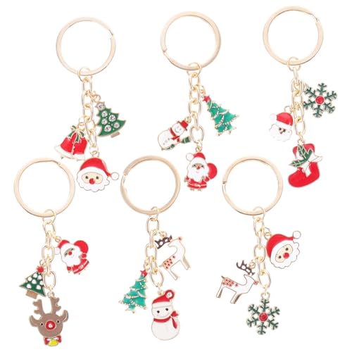 ROMISBABA 6 Stück Schlüsselanhänger Anhänger Weihnachten Schlüsselanhänger Kleiner Hängender Schneemann Weihnachtsdekorationen ROMISBABA 6 Stück Schlüsselanhänger Anhänger Weihnachten Schlüsselanhänger Kleiner Hängender Schneemann Weihnachtsdekorationen von ROMISBABA