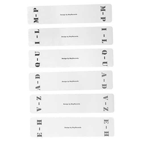 ROMISBABA 6 Stück Teiliges Acryl Trennkartenset für Schallplatten Transparente Beschriftungskarten zur Klassifizierung und Aufbewahrung von und für Sammler und Regalorganisation von ROMISBABA