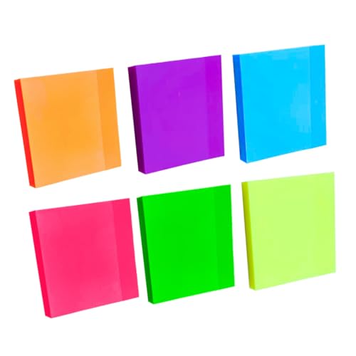 ROMISBABA 6 Stück Teiliges Bunte aus Pet Vielseitige Selbstklebende Notizzettel für Büro Schule und Zuhause Praktische Reminder Sticker in Rot Orange Gelb Grün ROMISBABA 6 Stück Teiliges Bunte aus Pet Vielseitige Selbstklebende Notizzettel für Büro Schule und Zuhause Praktische Reminder Sticker in Rot Orange Gelb Grün von ROMISBABA