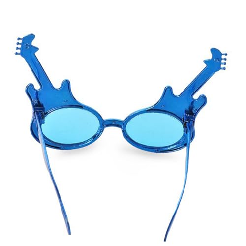 ROMISBABA 6 Stück Teiliges Partybrillen mit Gitarren Design Leichte Robuste Partybrille für Damen und Herren Einzigartig Geformt Komfortabel Sicher für Tanz und Zufällige Zufällige Farbe von ROMISBABA