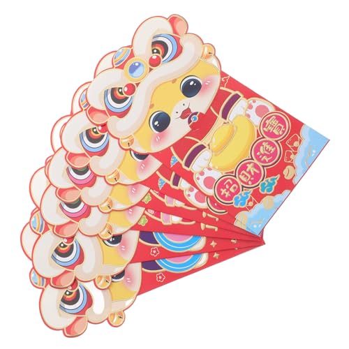 ROMISBABA 6 Stück Teiliges Rote Papierumschläge mit Niedlichen Cartoon Motiven Neujahr Umschläge für Geburtstagsgeld Chinesische Hochzeit Geschenkumschläge ROMISBABA 6 Stück Teiliges Rote Papierumschläge mit Niedlichen Cartoon Motiven Neujahr Umschläge für Geburtstagsgeld Chinesische Hochzeit Geschenkumschläge von ROMISBABA