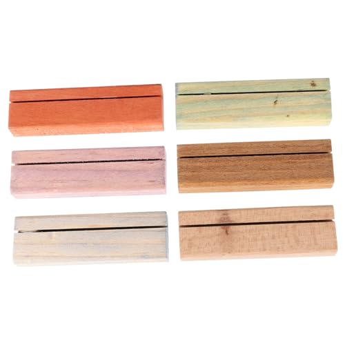 ROMISBABA 6 Stück Teiliges aus Massivem Holz Tischkartenhalter Platzkartenhalter Business Kartenständer Rustikaler Holzfuß für Hochzeit Dinner Party Büro Dekoration ROMISBABA 6 Stück Teiliges aus Massivem Holz Tischkartenhalter Platzkartenhalter Business Kartenständer Rustikaler Holzfuß für Hochzeit Dinner Party Büro Dekoration von ROMISBABA