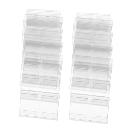 ROMISBABA 60 Sets Transparente Etikettenanhänger: Für Körbe Und Lagerbehälter, Regaletikettenhalter Aus Kunststoffdraht, Warenschild-displayclips Für Supermärkte von ROMISBABA