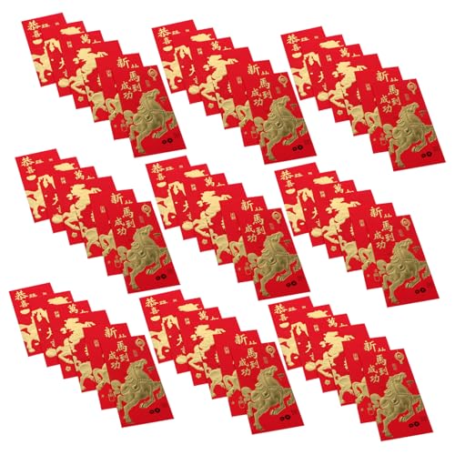 ROMISBABA 60 Stück Chinesische Rote Umschläge mit Pferdemotiv Langlebig und Edel Speziell für Jahr Des Pferdes für Frühlingsfest Geldgeschenk Tradition und Wohlstand Verschenken ROMISBABA 60 Stück Chinesische Rote Umschläge mit Pferdemotiv Langlebig und Edel Speziell für Jahr Des Pferdes für Frühlingsfest Geldgeschenk Tradition und Wohlstand Verschenken von ROMISBABA
