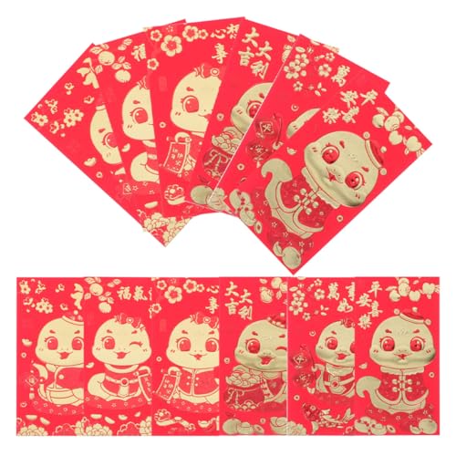 ROMISBABA 60 Stück Rote Umschläge Jahr der Schlange Chinesisches Neujahr Hong Bao Geldgeschenke Umschläge Groß für Frühlingsfest Hochzeit Geburtstag Sichere Verschluss Designs von ROMISBABA