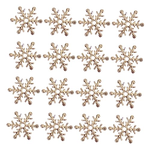 ROMISBABA 600 Stück 1 Satz Weihnachtsschneeflockenkonfetti Dekorationen Weihnachten weihnachtskonfetti decoratiuni craciun exquisites Konfetti Weihnachtsdekoration Konfetti Stoff Golden von ROMISBABA