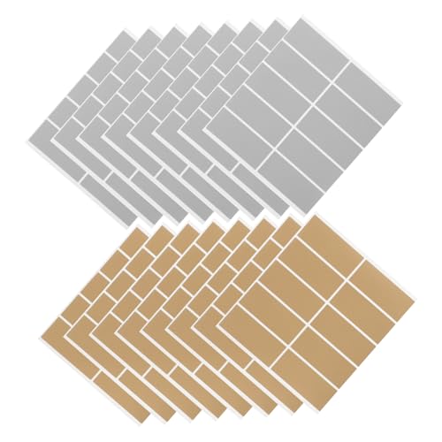 ROMISBABA 600 Stück Rubbelaufkleber Rechteckig Silber Gold DIY Rubbellose mit Versteckter Textfläche für Gewinnspiele Belohnungen Partyspiele und Überraschungen von ROMISBABA