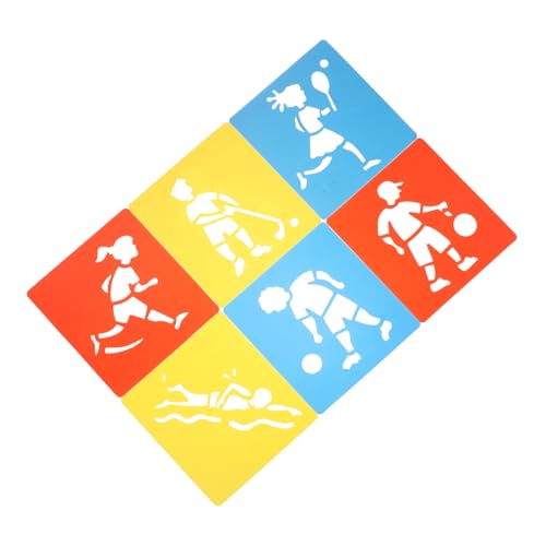 ROMISBABA 6Stücke Sport Zeichenschablonen für Wiederverwendbare Malschablonen für DIY Kunsthandwerk Vorlagen Zeichnen von Sportbewegungen und Aktivitäten Pädagogisches ROMISBABA 6Stücke Sport Zeichenschablonen für Wiederverwendbare Malschablonen für DIY Kunsthandwerk Vorlagen Zeichnen von Sportbewegungen und Aktivitäten Pädagogisches von ROMISBABA