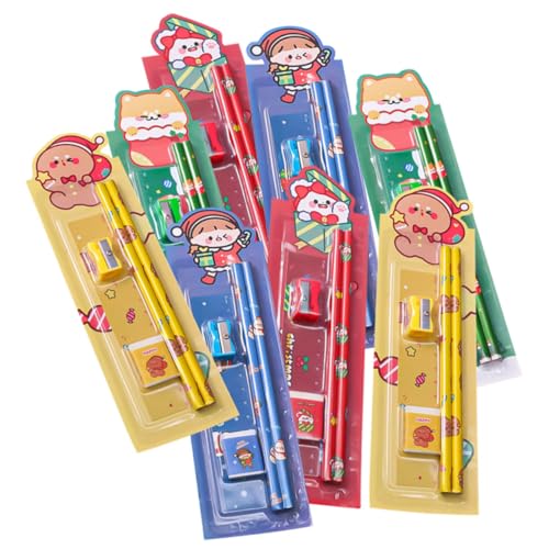 ROMISBABA 8 Sätze Teiliges Weihnachts Buntstifte mit Radiergummi Bunte Schulmaterialien Leichte und Sichere Zeichnungsstifte Zufällige Cartoon Designs für Schüler und Mädchen ROMISBABA 8 Sätze Teiliges Weihnachts Buntstifte mit Radiergummi Bunte Schulmaterialien Leichte und Sichere Zeichnungsstifte Zufällige Cartoon Designs für Schüler und Mädchen von ROMISBABA