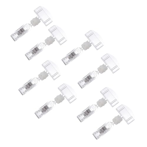 ROMISBABA 8 Stück Teiliges Transparente Preisschildhalter Clips Drehbar Vielseitige Schildhalter für Etiketten und Preisschilder Geeignet für Einzelhandel Supermarkt und Verkaufsstände ROMISBABA 8 Stück Teiliges Transparente Preisschildhalter Clips Drehbar Vielseitige Schildhalter für Etiketten und Preisschilder Geeignet für Einzelhandel Supermarkt und Verkaufsstände von ROMISBABA