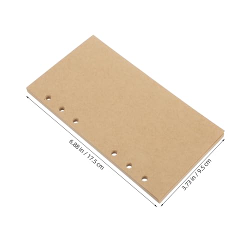 ROMISBABA 80 Blatt Blanko Kraftpapier Nachfüllpapier für Ring Ringbücher Lose Einlagen Dickes Tintenfestes Nachfüllpapier für Reiseplaner Tagebücher und Persönliche Notizen von ROMISBABA