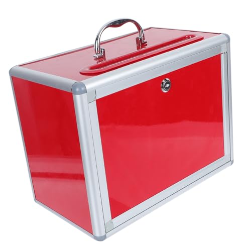 ROMISBABA Abschließbare Aluminium Legierung Wahlurne Stabile Rostfreie Stimm und Losbox mit Sicherheitsverschluss Umweltfreundlich Praktische Aufbewahrungsbox für Versammlungen und von ROMISBABA