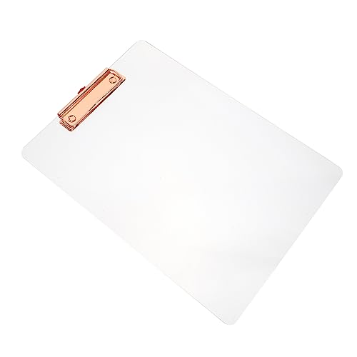 ROMISBABA Acryl Schreibunterlage mit Stabilem Clip Transparenter Klemmbrett Ordner Leichtes Büro und Schüler Schreibbrett Handliches Dokumentenbrett für Notizen und Sichere Ablage ROMISBABA Acryl Schreibunterlage mit Stabilem Clip Transparenter Klemmbrett Ordner Leichtes Büro und Schüler Schreibbrett Handliches Dokumentenbrett für Notizen und Sichere Ablage von ROMISBABA