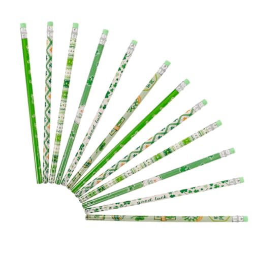 ROMISBABA Adorable Holzbleistifte mit Teiligem St Patricks Day Kleeblatt Muster Radiergummi Bruchsichere Spitze für Schüler Schreiben Skizzieren und Kreative Geschenkideen ROMISBABA Adorable Holzbleistifte mit Teiligem St Patricks Day Kleeblatt Muster Radiergummi Bruchsichere Spitze für Schüler Schreiben Skizzieren und Kreative Geschenkideen von ROMISBABA