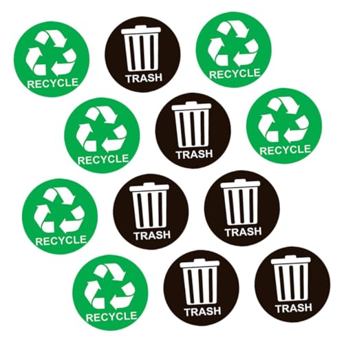 ROMISBABA Beutel Mülltonnen Aufkleber Selbstklebend Mülltrennung Recycling Sticker Abfallbehälter Klassifizierungszeichen Für Gelben Sack Restmüll Biomüll Abfalltonne von ROMISBABA