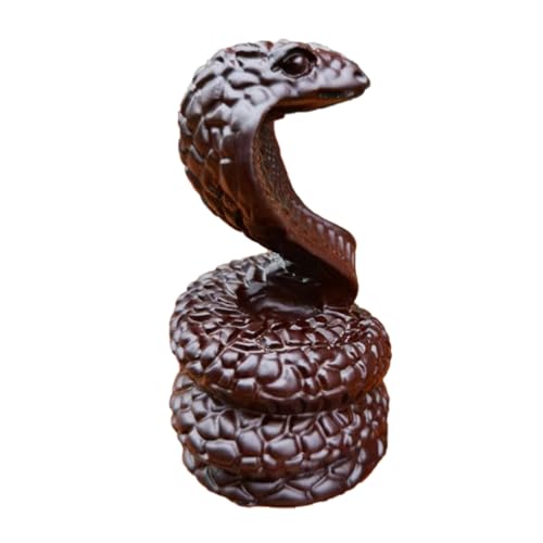 ROMISBABA Chinesische Holzschlangenfigur Handgeschnitzt Zodiac Deko Zuhause Jahr Schlangen Ornament Feng Shui Glücksbringer für Wohn und Schlafzimmer Dekoration von ROMISBABA