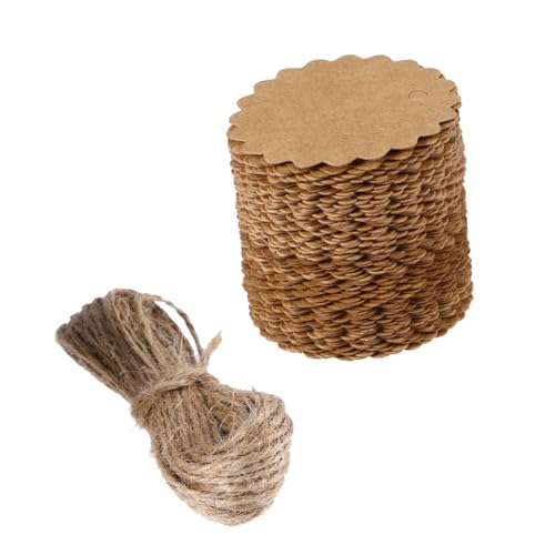 ROMISBABA DIY Vintage Kraftpapier Anhänger Runde Blanko Etiketten mit Juteband Vielseitige Nachrichtentags für Geschenke Blumen Dankeskarten und Kreative Bastelprojekte ROMISBABA DIY Vintage Kraftpapier Anhänger Runde Blanko Etiketten mit Juteband Vielseitige Nachrichtentags für Geschenke Blumen Dankeskarten und Kreative Bastelprojekte von ROMISBABA