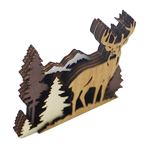 ROMISBABA Desktop-Hirsch aus Holz wandverkleidung wanddeckoration fensterpolster tischdeko esstisch Wanddekoration Wald Dekorationen mehrschichtig geschnitzter Elch Elchholzhandwerk hölzern ROMISBABA Desktop-Hirsch aus Holz wandverkleidung wanddeckoration fensterpolster tischdeko esstisch Wanddekoration Wald Dekorationen mehrschichtig geschnitzter Elch Elchholzhandwerk hölzern von ROMISBABA