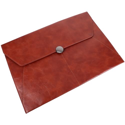 ROMISBABA Dokumentenmappe aus Leder Großer Organizer für Büro und Reisen mit Reißverschluss und Magnetverschluss für Steuerunterlagen und Verträge von ROMISBABA