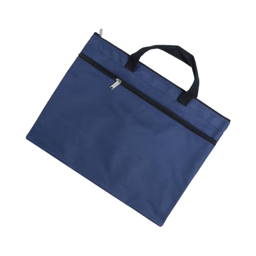 ROMISBABA Dokumententasche Wasserfest Business File Holder mit Reißverschluss Multifunktionale Aktenmappe für Reise und Büro Tragbarer Portfolio Organizer in Dunkelblau von ROMISBABA