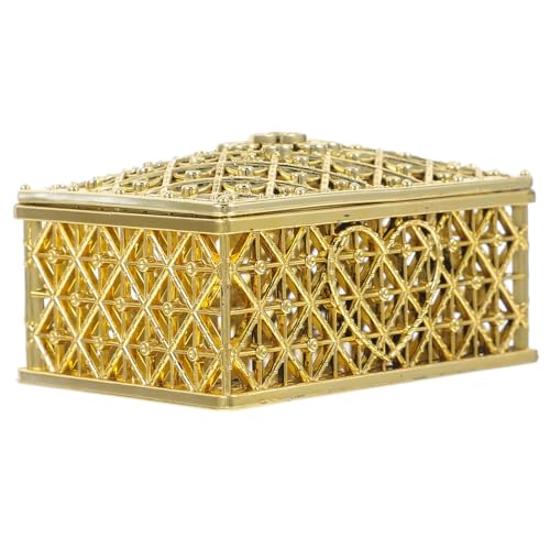 ROMISBABA Elegante Schmuckschatulle Rechteckig Goldfarben mit Europäischer Elektroplattierung Hohl Gestaltet als Dekorative Bonbonbox und Schatztruhe Luxuriöse Geschenkverpackung für ROMISBABA Elegante Schmuckschatulle Rechteckig Goldfarben mit Europäischer Elektroplattierung Hohl Gestaltet als Dekorative Bonbonbox und Schatztruhe Luxuriöse Geschenkverpackung für von ROMISBABA