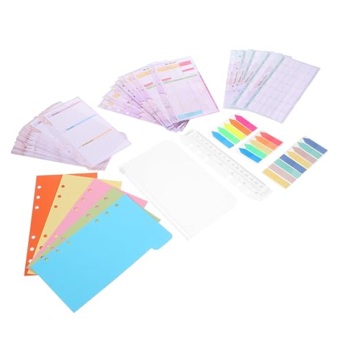 ROMISBABA Farbiges Nachfüllpapier Liniertes Kariertes und Blanko Einlagepapier für Ringbuch Notizbücher Vielseitig Einsetzbar für Studium Büro Tagebuch und Reiseplaner von ROMISBABA