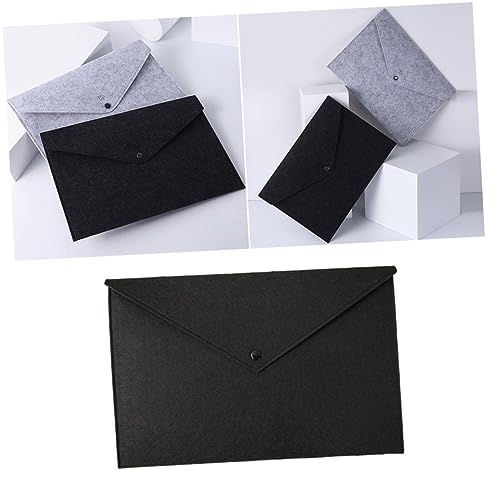 ROMISBABA Filztasche mit Knopfverschluss Praktische Dokumentenmappe für Büro und Zuhause Schwarz Reißfest und Komfortabel zur Sicheren Aufbewahrung von Unterlagen ROMISBABA Filztasche mit Knopfverschluss Praktische Dokumentenmappe für Büro und Zuhause Schwarz Reißfest und Komfortabel zur Sicheren Aufbewahrung von Unterlagen von ROMISBABA