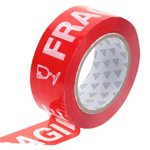 ROMISBABA Fragile Warning Tape Selbstklebend Breit Rotes Warnband mit Weißer Aufschrift Verschleißfestes Verpackungsmaterial für Zerbrechliche Gegenstände Geeignet für Kartons und Versand ROMISBABA Fragile Warning Tape Selbstklebend Breit Rotes Warnband mit Weißer Aufschrift Verschleißfestes Verpackungsmaterial für Zerbrechliche Gegenstände Geeignet für Kartons und Versand von ROMISBABA