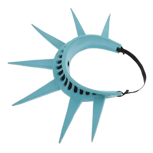 ROMISBABA Freiheitsstatue Kostüm Stirnband und Fackel Verstellbarer Kopfschmuck für Damen und Patriotisches Accessoire für Unabhängigkeitstag Festival und Halloween Party von ROMISBABA