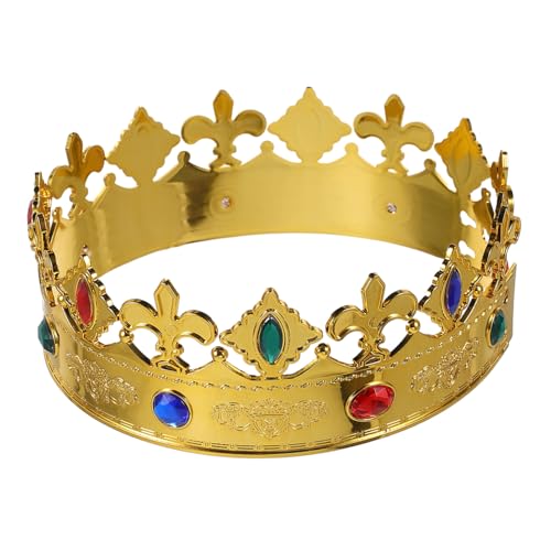 ROMISBABA Goldene King Party Krone mit Funkelnden Strasssteinen Leichter Königskopfputz für Halloween Cosplay Maskerade und Geburtstagsfeiern ROMISBABA Goldene King Party Krone mit Funkelnden Strasssteinen Leichter Königskopfputz für Halloween Cosplay Maskerade und Geburtstagsfeiern von ROMISBABA