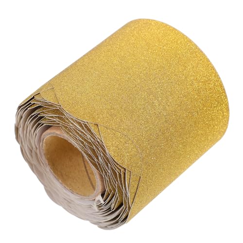 ROMISBABA Goldglänzende Schwarze Tafelbordüre aus Robustem Papier Wasserfest Vielseitig für Pinnwand Klassenraum und Partydekoration Einfach Zuschneidbar und Dekorativ ROMISBABA Goldglänzende Schwarze Tafelbordüre aus Robustem Papier Wasserfest Vielseitig für Pinnwand Klassenraum und Partydekoration Einfach Zuschneidbar und Dekorativ von ROMISBABA