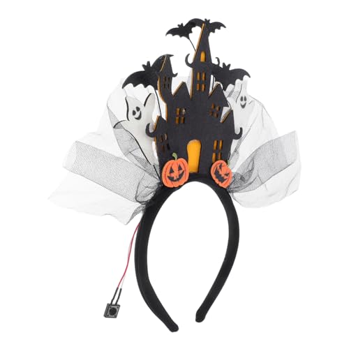 ROMISBABA Halloween LED Leuchtendes Stirnband Damen Schloss Geist Design Gruseliges Party Haarreif Kostüm Zubehör für Halloween Cosplay und Themenpartys ROMISBABA Halloween LED Leuchtendes Stirnband Damen Schloss Geist Design Gruseliges Party Haarreif Kostüm Zubehör für Halloween Cosplay und Themenpartys von ROMISBABA