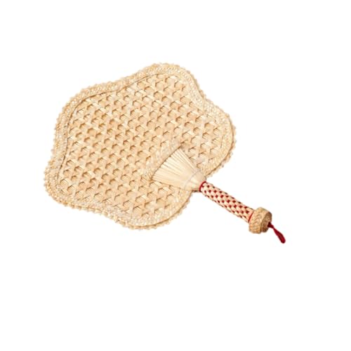 ROMISBABA Handgefertigter Handlicher Rohrkolben Fächer Leichter Handgewebter Sommer Lüfter Tragbares Five Pointed Star Design Natürliches Bambusaroma für Strand Party Alltag ROMISBABA Handgefertigter Handlicher Rohrkolben Fächer Leichter Handgewebter Sommer Lüfter Tragbares Five Pointed Star Design Natürliches Bambusaroma für Strand Party Alltag von ROMISBABA