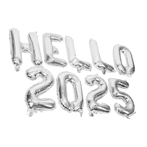 ROMISBABA Hello Zahlen und Buchstabenfolienballons Silber Partydeko für Silvester Wiederverwendbare Party Supplies Fotorequisite für Wand und Fensterdekoration ROMISBABA Hello Zahlen und Buchstabenfolienballons Silber Partydeko für Silvester Wiederverwendbare Party Supplies Fotorequisite für Wand und Fensterdekoration von ROMISBABA